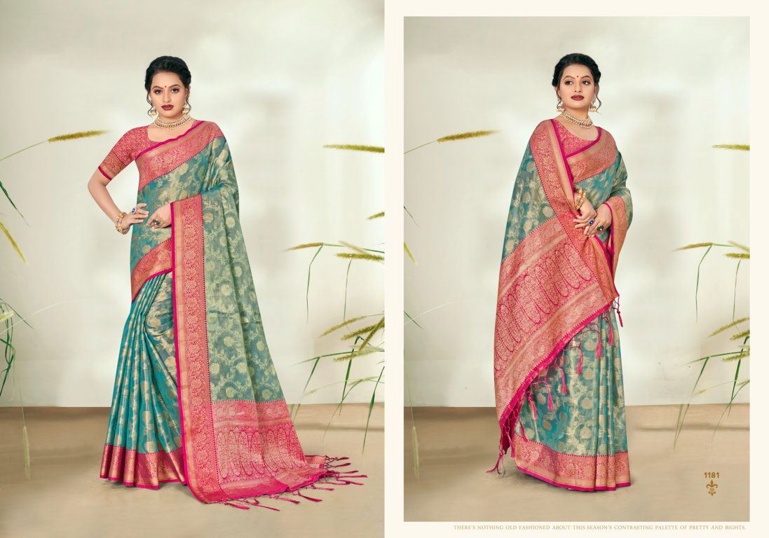 Riwazo Sobhana Fancy Wear Organza Weaving Latest Saree Collection